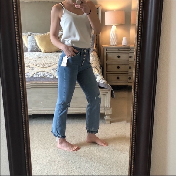 We The Free High Rise Button fly frayed hem jeans - Picture 8 of 8